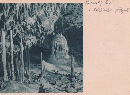 Kateřinská jeskyně - dobová pohlednice
