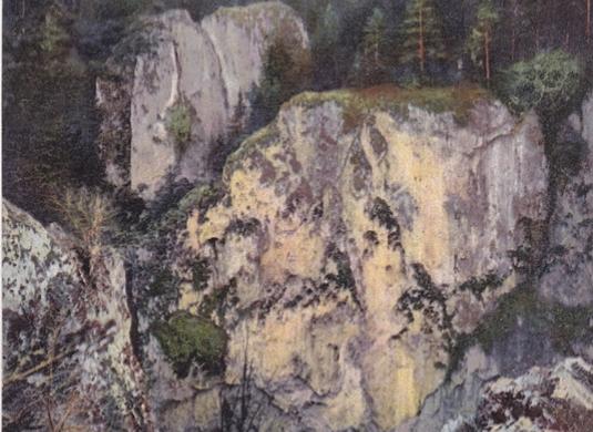 Pohled z levé stráně propasti Macochy (1920)