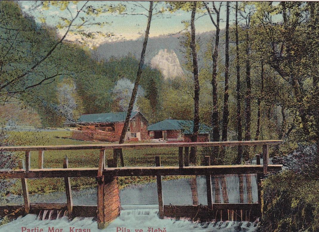 Partie Mor. Krasu – Pila ve žlebě (dnes zatopeno „Jakubovým jezerem“)