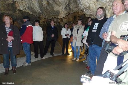 Restaurované nápisy v jeskyni Na Špičáku