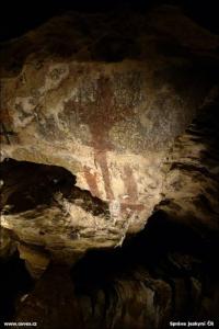Restaurované nápisy v jeskyni Na Špičáku