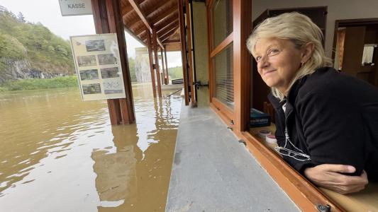 Povodeň před Sloupsko-šošůvskými jeskyněmi, 16. 9. 2024