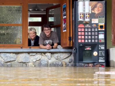 Povodeň před Sloupsko-šošůvskými jeskyněmi, 16. 9. 2024