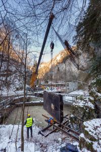 Oprava škod v Punkevních jeskyních po povodních, únor 2025 