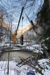 Oprava škod v Punkevních jeskyních po povodních, únor 2025 