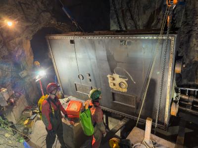 Oprava škod v Punkevních jeskyních po povodních, únor 2025 