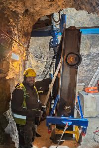 Oprava škod v Punkevních jeskyních po povodních, únor 2025 