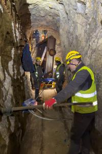 Oprava škod v Punkevních jeskyních po povodních, únor 2025 