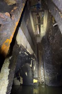 Oprava škod v Punkevních jeskyních po povodních, únor 2025 