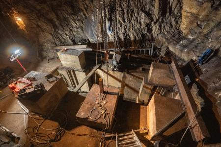 Oprava škod v Punkevních jeskyních po povodních, únor 2025 