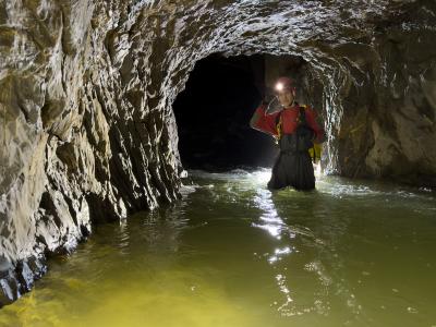 Oprava škod v Punkevních jeskyních po povodních, únor 2025 