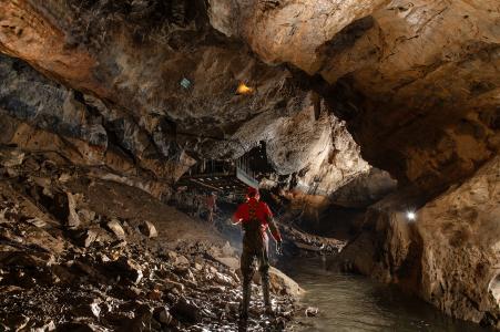 Oprava škod v Punkevních jeskyních po povodních, únor 2025 