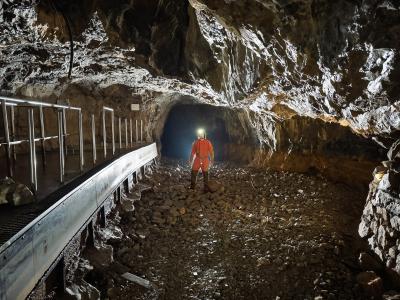 Oprava škod v Punkevních jeskyních po povodních, únor 2025 