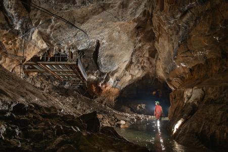 Oprava škod v Punkevních jeskyních po povodních, únor 2025 