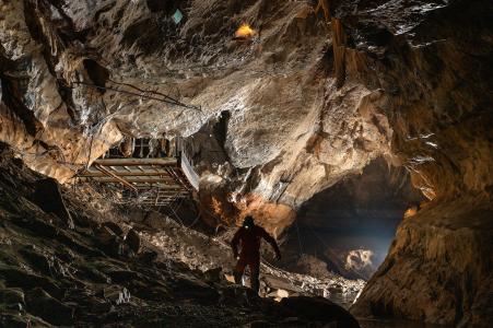 Oprava škod v Punkevních jeskyních po povodních, únor 2025 