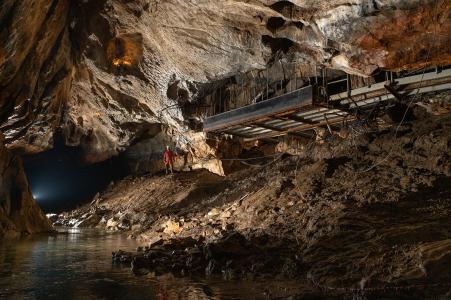 Oprava škod v Punkevních jeskyních po povodních, únor 2025 