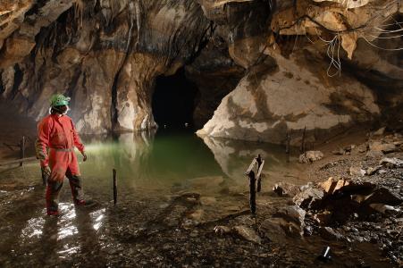 Oprava škod v Punkevních jeskyních po povodních, únor 2025 