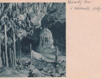Kateřinská jeskyně - dobová pohlednice