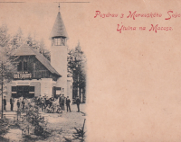 Pozdrav z Moravského Šoycarska Útulna na Macoše (1909)